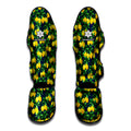 Tropical Lemon Pattern Print Muay Thai Shin Guards