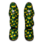 Tropical Lemon Pattern Print Muay Thai Shin Guard
