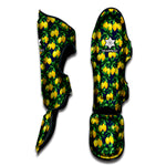 Tropical Lemon Pattern Print Muay Thai Shin Guard