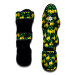 Tropical Lemon Pattern Print Muay Thai Shin Guard