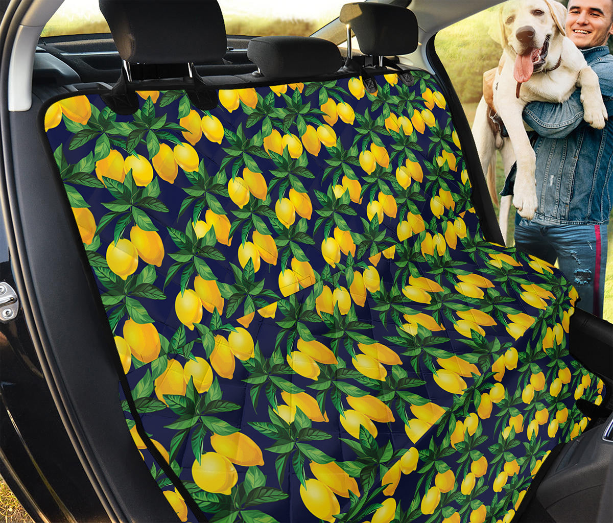 Tropical Lemon Pattern Print Pet Car Back Seat Cover