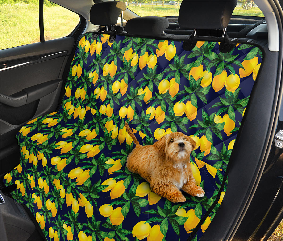 Tropical Lemon Pattern Print Pet Car Back Seat Cover