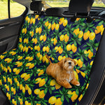 Tropical Lemon Pattern Print Pet Car Back Seat Cover