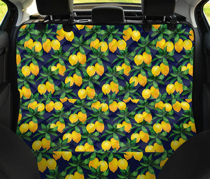 Tropical Lemon Pattern Print Pet Car Back Seat Cover