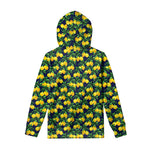 Tropical Lemon Pattern Print Pullover Hoodie