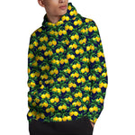 Tropical Lemon Pattern Print Pullover Hoodie