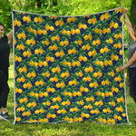 Tropical Lemon Pattern Print Quilt