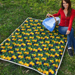 Tropical Lemon Pattern Print Quilt