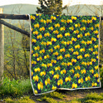 Tropical Lemon Pattern Print Quilt