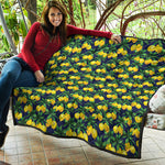 Tropical Lemon Pattern Print Quilt