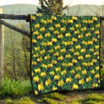 Tropical Lemon Pattern Print Quilt