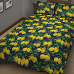 Tropical Lemon Pattern Print Quilt Bed Set