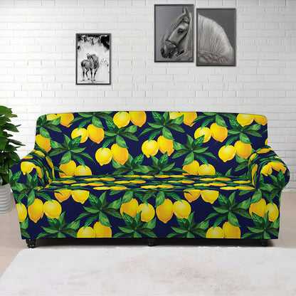 Tropical Lemon Pattern Print Sofa Cover