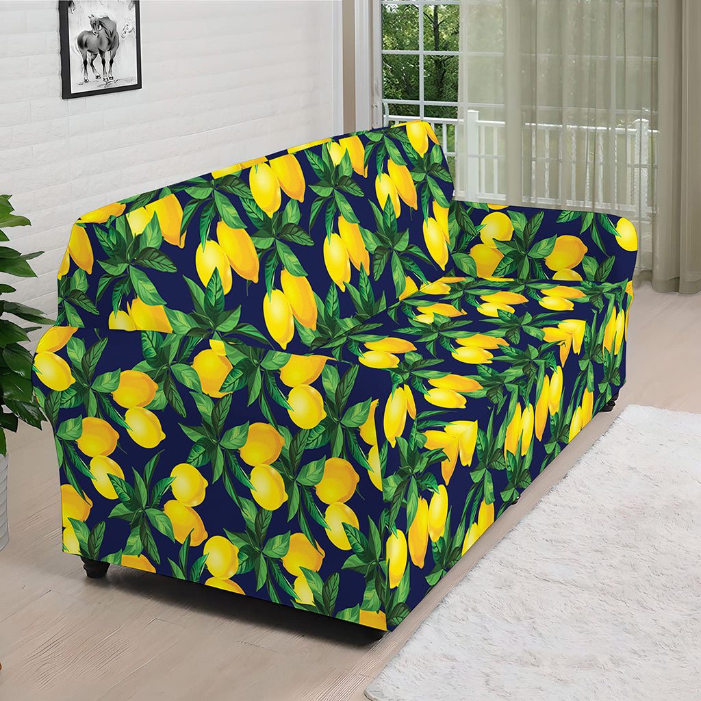 Tropical Lemon Pattern Print Sofa Cover