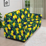 Tropical Lemon Pattern Print Sofa Cover