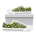 Tropical Lemon Pattern Print White Low Top Sneakers
