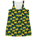 Tropical Lemon Pattern Print Women's Racerback Tank Top
