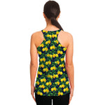 Tropical Lemon Pattern Print Women's Racerback Tank Top