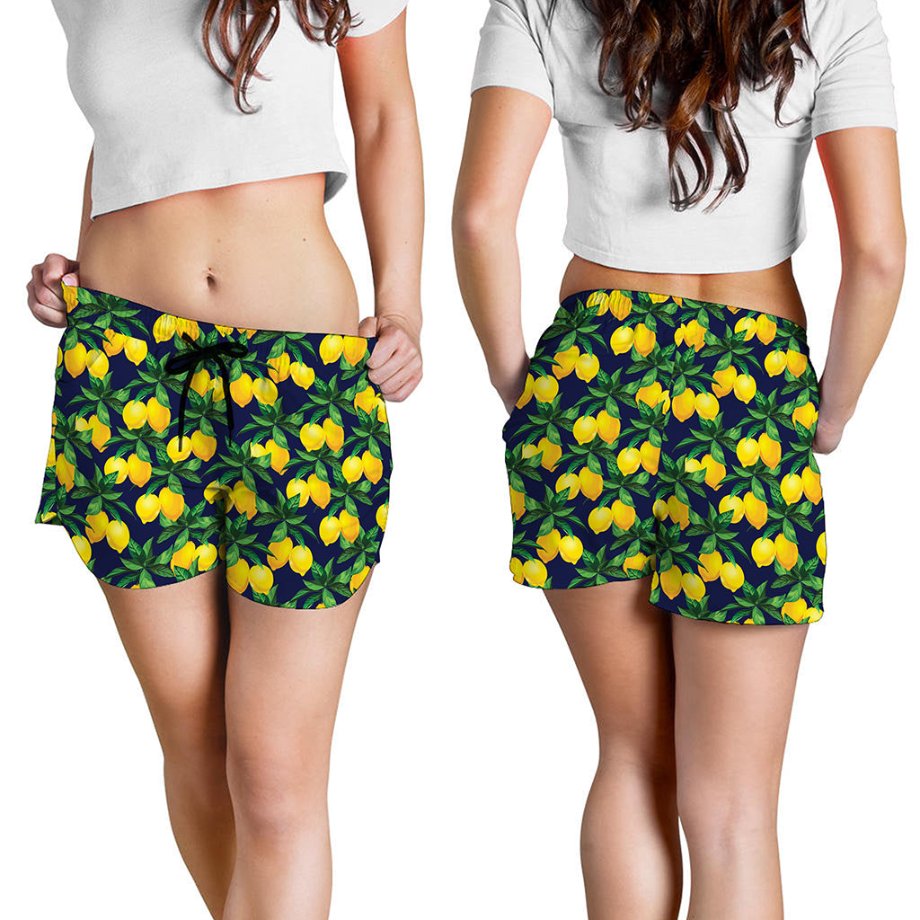 Tropical Lemon Pattern Print Women's Shorts