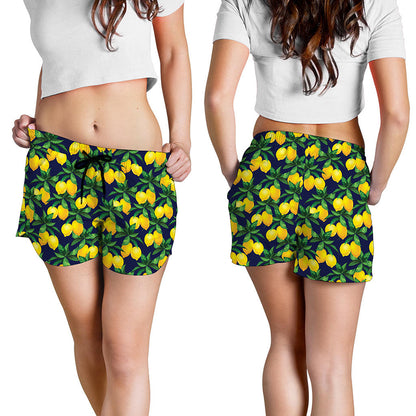 Tropical Lemon Pattern Print Women's Shorts