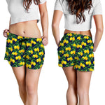 Tropical Lemon Pattern Print Women's Shorts