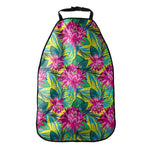 Tropical Lotus Pattern Print Car Seat Organizers