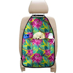 Tropical Lotus Pattern Print Car Seat Organizers