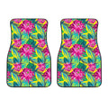 Tropical Lotus Pattern Print Front Car Floor Mats
