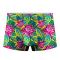Tropical Lotus Pattern Print Men's Boxer Briefs