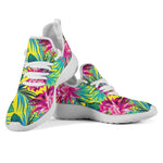 Tropical Lotus Pattern Print Mesh Knit Shoes GearFrost