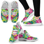 Tropical Lotus Pattern Print Mesh Knit Shoes GearFrost