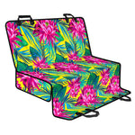 Tropical Lotus Pattern Print Pet Car Back Seat Cover