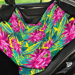 Tropical Lotus Pattern Print Pet Car Back Seat Cover