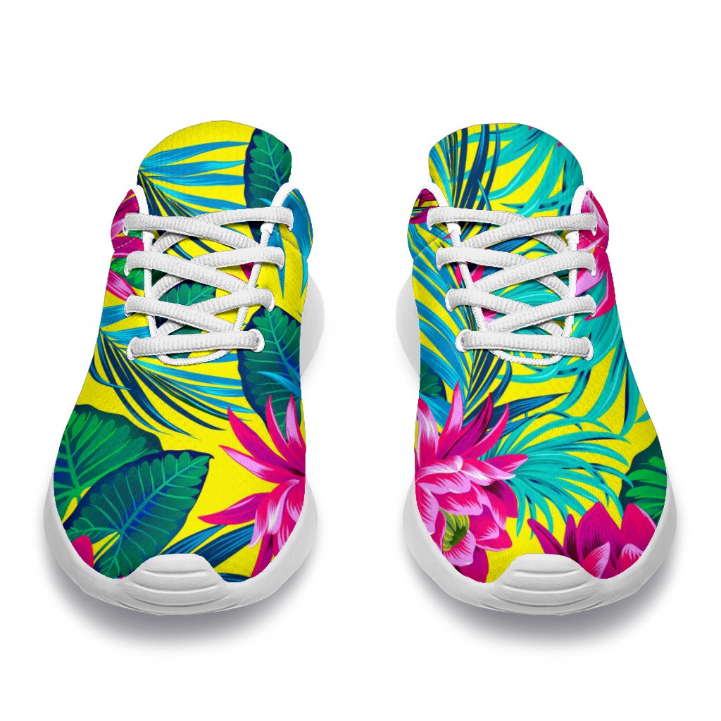 Tropical Lotus Pattern Print Sport Shoes GearFrost