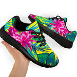 Tropical Lotus Pattern Print Sport Shoes GearFrost