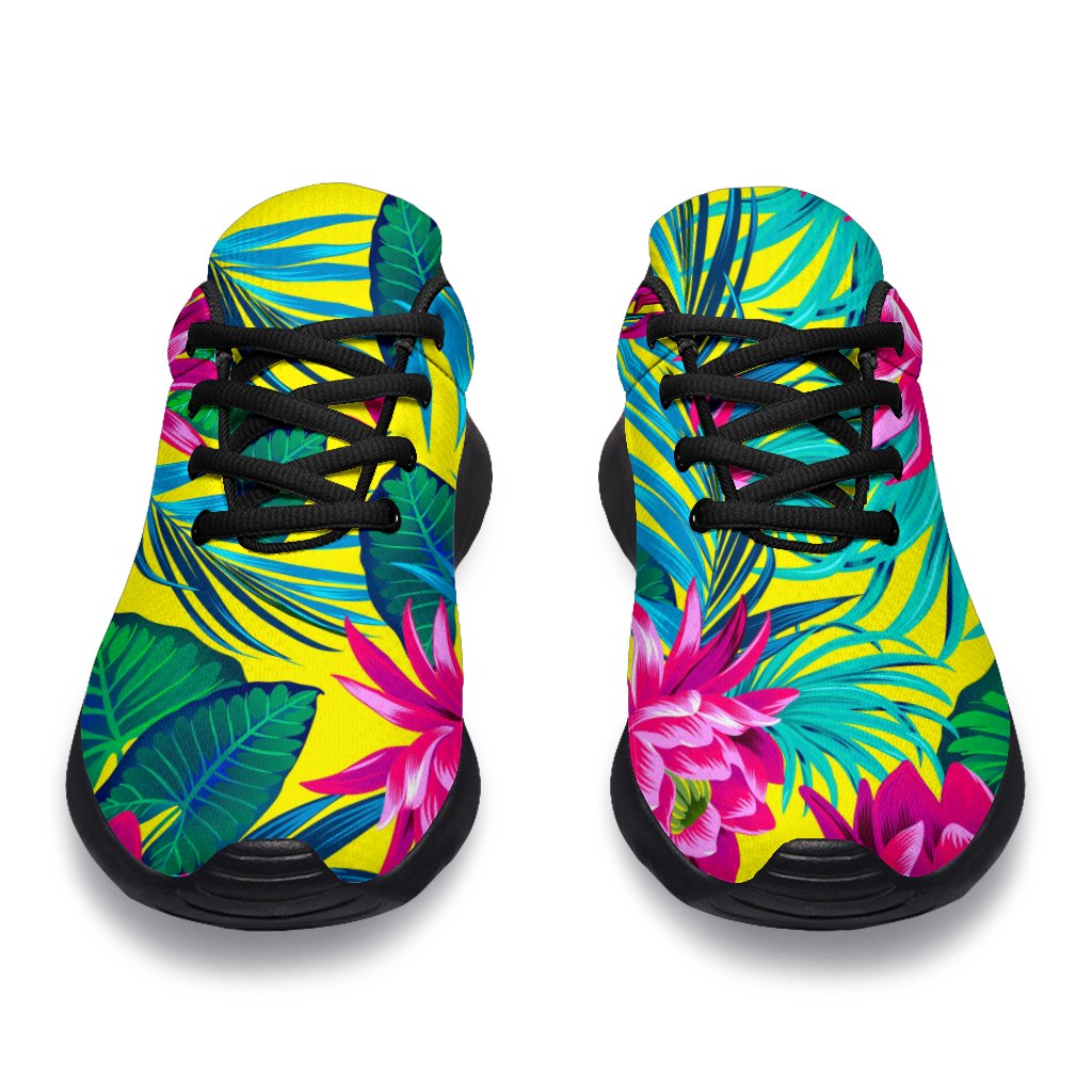 Tropical Lotus Pattern Print Sport Shoes GearFrost