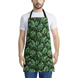 Tropical Monstera Leaves Pattern Print Apron