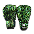 Tropical Monstera Leaves Pattern Print Boxing Gloves