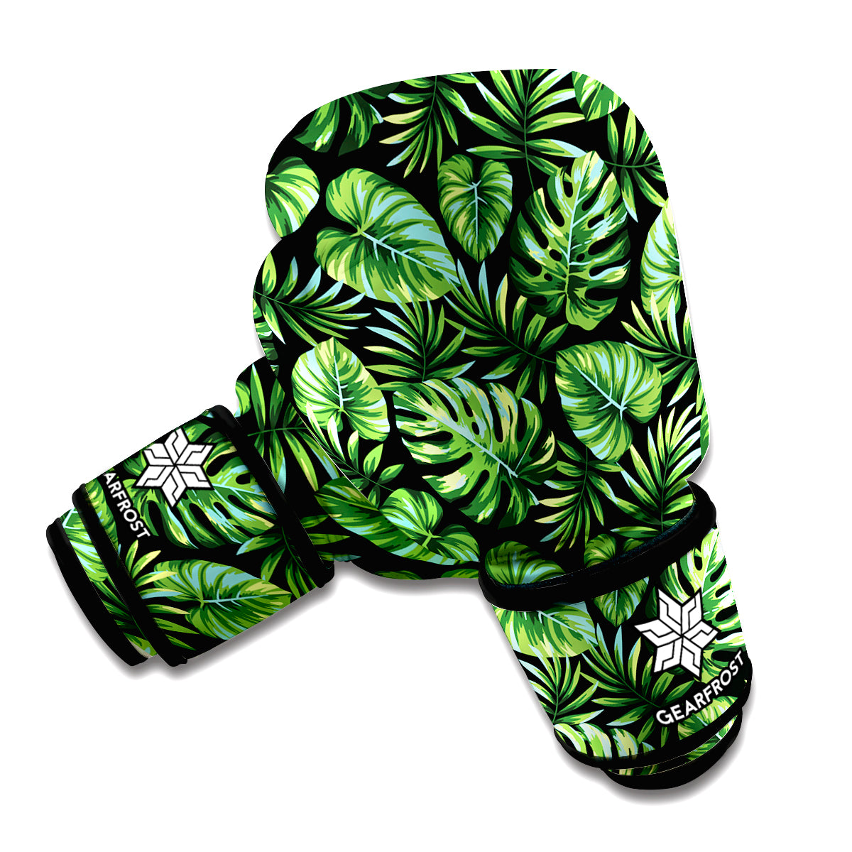 Tropical Monstera Leaves Pattern Print Boxing Gloves