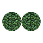 Tropical Monstera Leaves Pattern Print Car Coasters