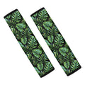 Tropical Monstera Leaves Pattern Print Car Seat Belt Covers