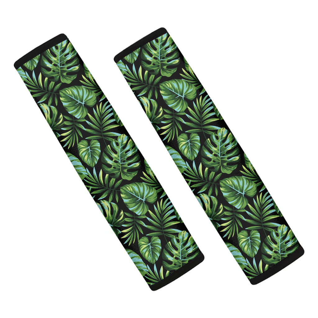 Tropical Monstera Leaves Pattern Print Car Seat Belt Covers