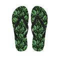 Tropical Monstera Leaves Pattern Print Flip Flops