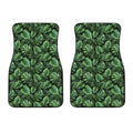 Tropical Monstera Leaves Pattern Print Front Car Floor Mats