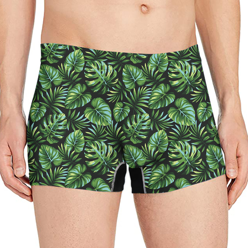 Tropical Monstera Leaves Pattern Print Men's Boxer Briefs