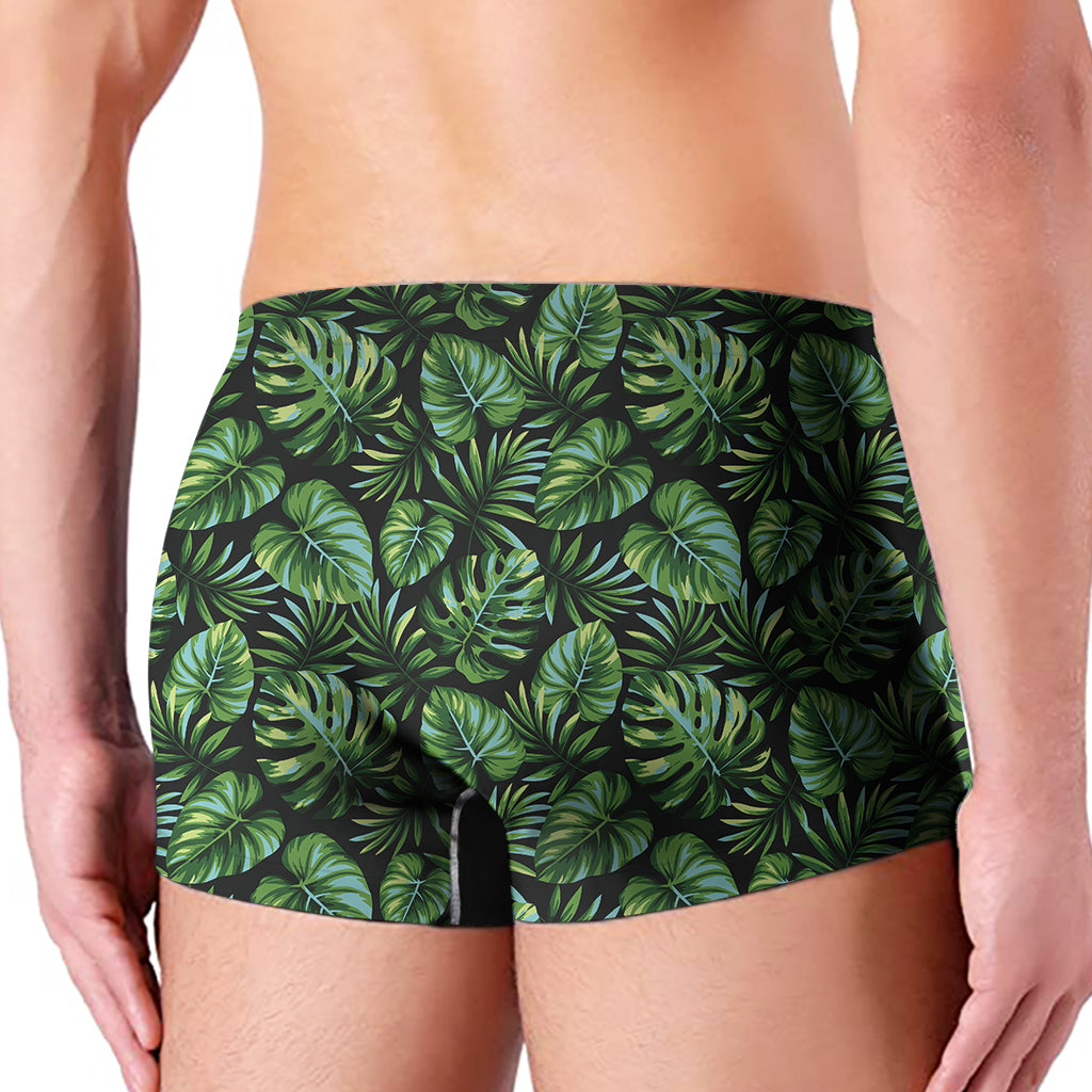 Tropical Monstera Leaves Pattern Print Men's Boxer Briefs