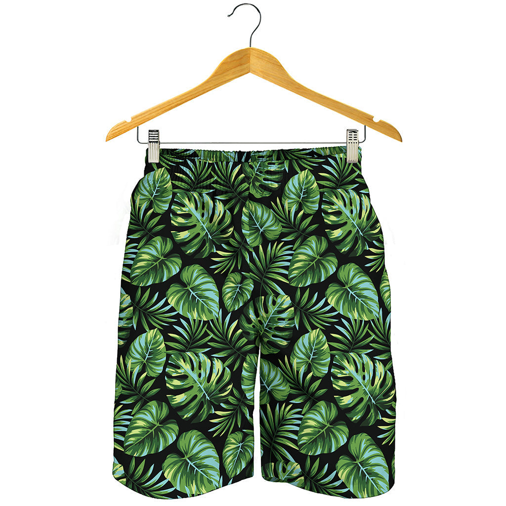 Tropical Monstera Leaves Pattern Print Men's Shorts