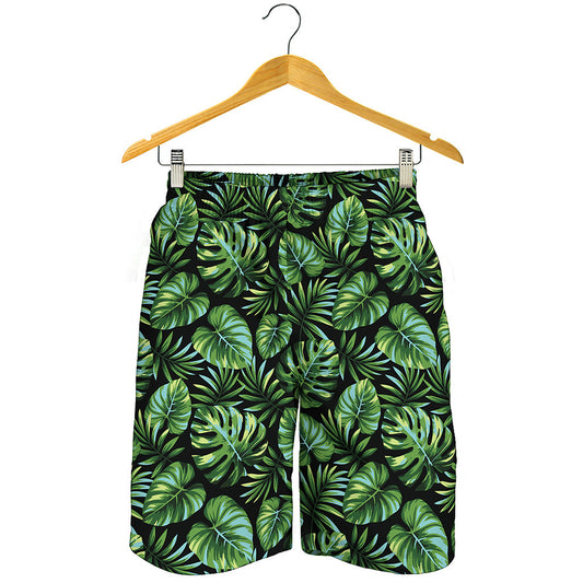 Tropical Monstera Leaves Pattern Print Men's Shorts