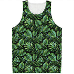 Tropical Monstera Leaves Pattern Print Men's Tank Top
