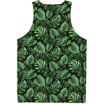 Tropical Monstera Leaves Pattern Print Men's Tank Top